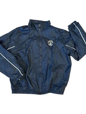 U.S Air Force Seal Holloway Blue Full Zip Up Windbreaker Size Large